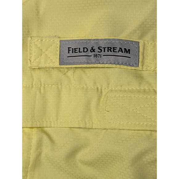 Field & Stream Mens Shirt  Yellow Fishing Vented Button Up Long Sleeve Size Lrg - Picture 10 of 13